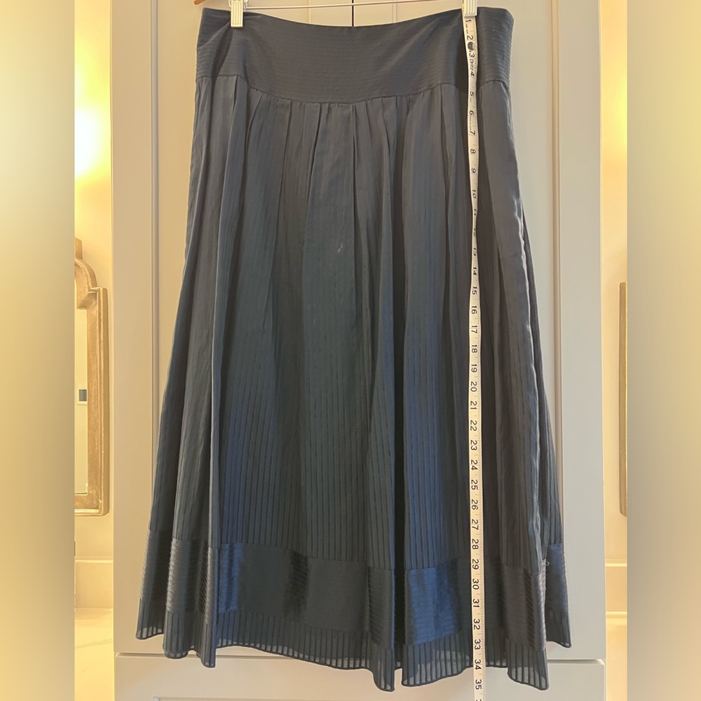 Talbots Navy Pleated Skirt